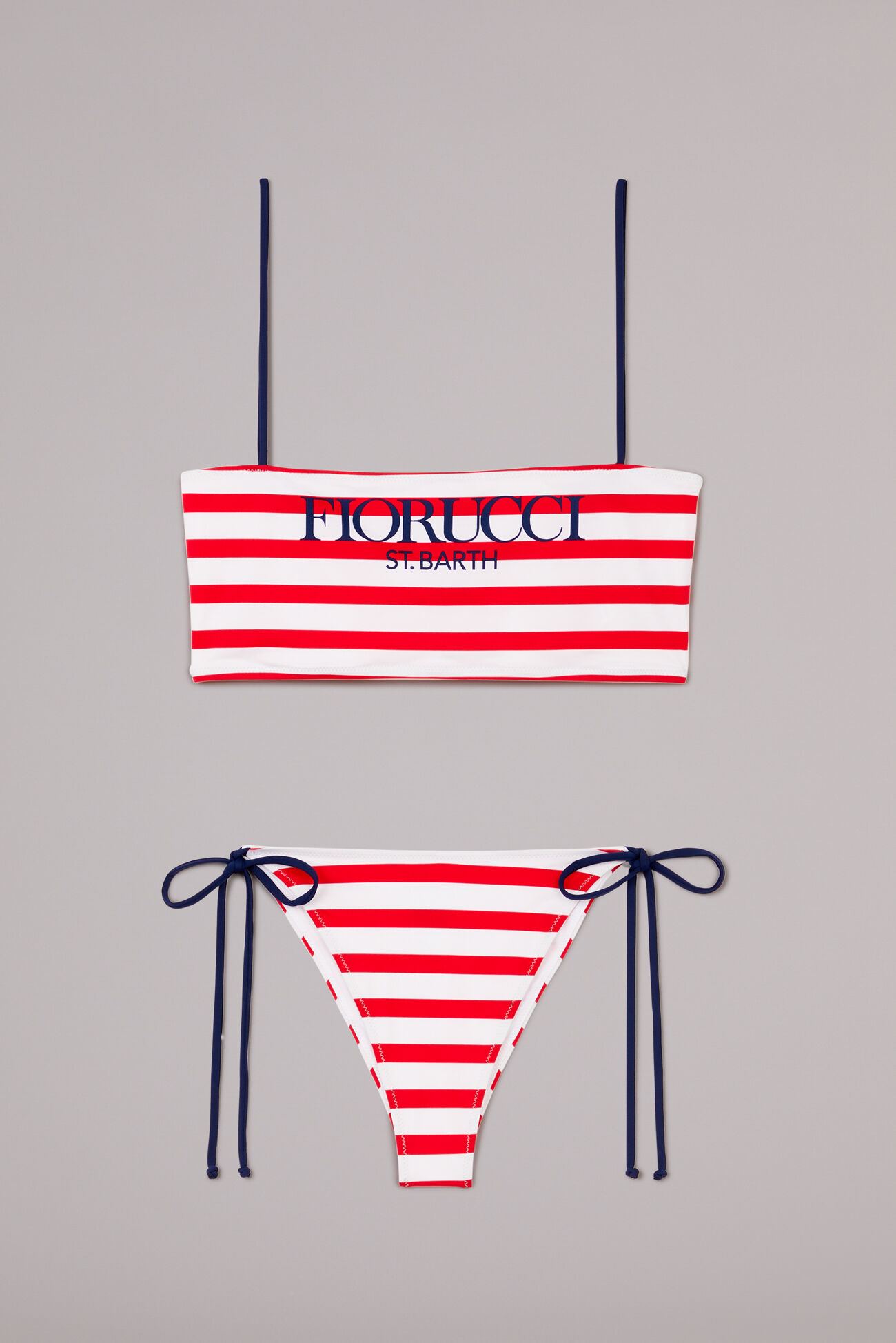 MC2 Stripe Bikini Bottom Red